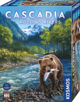Kosmos 68474 Cascadia Rolling Rivers Roll & Write Spiel ab 10 Jahren