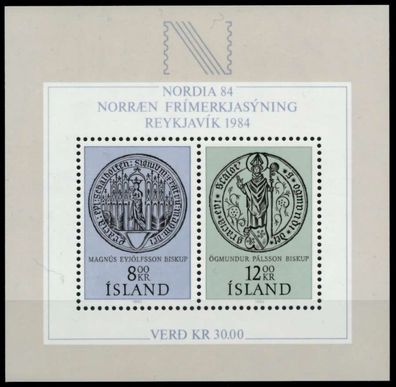 ISLAND Block 5 postfrisch X91A306