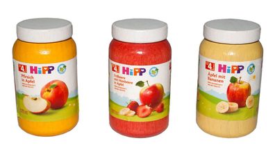 Tanner Hipp Set aus Holz 3-tlg. Spiellebensmittel für Kaufladen