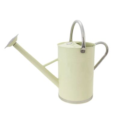Kent & Stowe Gießkanne Creme 9L Stahl Klappbarer Griff Abnehmbarer Brausekopf