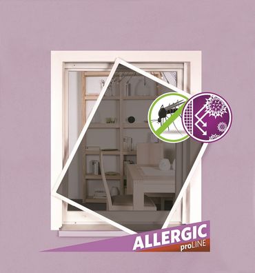 Insektenschutz-Pollenschutz-Alu-Fenster proLINE Allergicpro