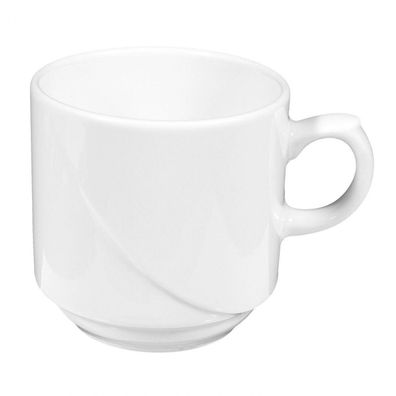 Seltmann Laguna Becher Weiss ca 8x8cm 250ml Porzellan