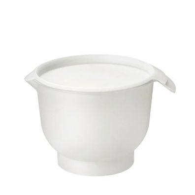 GastroMax Rührschüssel 3 L Weiß Deckel Ausgießer
