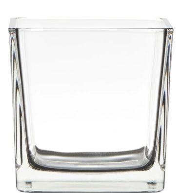 Hakbijl Glass Vase WÜRFEL CUBE 12x12x12cm Glaskübel 350g
