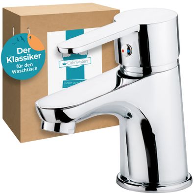 Calmwaters Waschtischarmatur Original Chrom mit Excentergarnitur Keramikkartusche