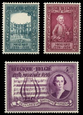 Belgien 1956 Nr 1036-1038 ungebraucht S049CB2