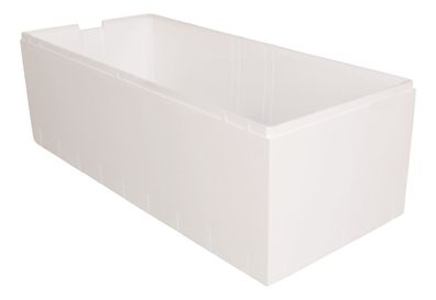 Calmwaters Wannenträger Modern Small 2 aus Styropor in Weiß, 180 x 80 cm