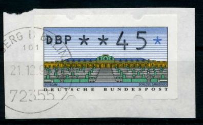 BRD ATM 1993 Nr 2-1.1-0045 zentrisch gestempelt Briefstück X96DE16