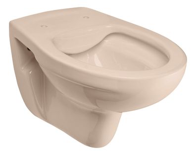 Calmwaters Spülrandloses Wand-WC in Beige-Bahamabeige, Tiefspüler, Abgang waagerecht