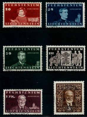 Liechtenstein 1940 Nr 186-191 zentrisch gestempelt X6A8E36