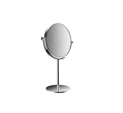 Calmwaters Kosmetikspiegel Chrom, 3/1-fach Vergrößerung, runde Form 177 mm, stehend