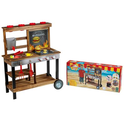 Theo Klein Outdoor Spielküche Holz – Beach BBQ Country Kinderküche