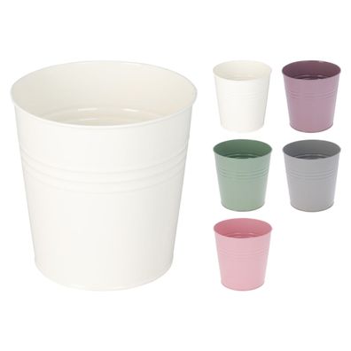 4er Übertopf Blumentopf Pflanzgefäß Umtopf Balkontopf Metall verzinkt Ø13xH11cm