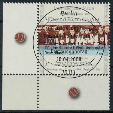 BRD 2008 Nr 2659 ESST zentrisch gestempelt ECKE-ULI X84645A