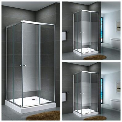 Duschkabine Eckdusche Duschabtrennung ESG Duschtasse Glas Quadrat Werra 14 cm