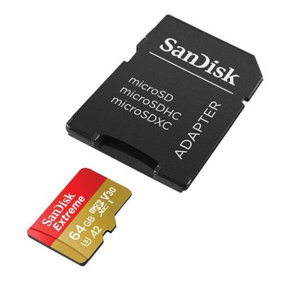 SD MicroSD Card 64GB SanDisk Extreme SDXC inkl. Adapter