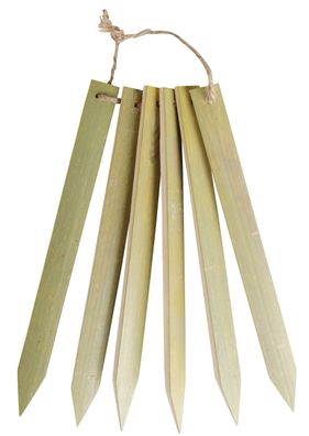 Esschert DESIGN Pflanz Schilder klein Set 6 Stäbchen Blumen Holz Stecker Etikett