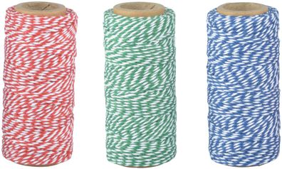 Geschenkband Garten Bindfaden Schnur Faden Beet Pack Paket 55m -sortiert