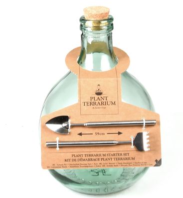 Esschert Design 5 Liter Pflanzen Terrarium Starter Set Glas Gewächs Haus Blumen