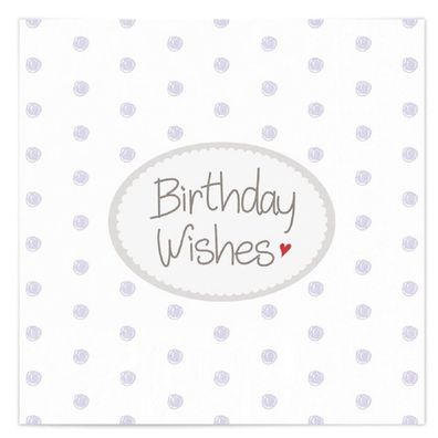 MEA LIVING Servietten 20 Stück 33x33cm Birthday WISHES Spruch Geburtstag Punkte