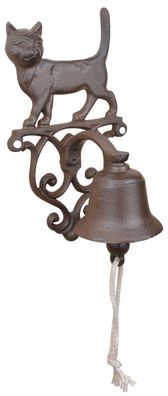 Sanfter Klang, verspieltes Design: Gusseiserne Türglocke mit Katzenmotiv