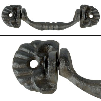 Esschert DESIGN Klapp- Schubladengriff Gusseisen 13,7x2,7x3,5 cm Griff Möbel