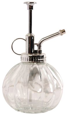 Dekorativer Pflanzensprüher aus Glas u. Kunststoff. Mit feinem Sprühnebel.