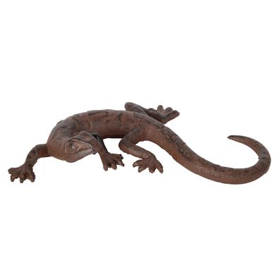 Eidechse / Salamander aus Gusseisen. Charmante Gartendeko mit rustikalem Flair