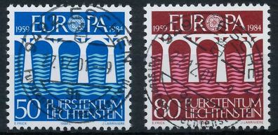 Liechtenstein 1984 Nr 837-838 zentrisch gestempelt X0CDBBA