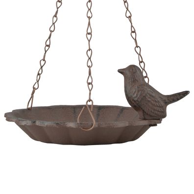 Esschert Design Vogeltränke Vogelbad Vogelbecken Futterschale Guss Vogel