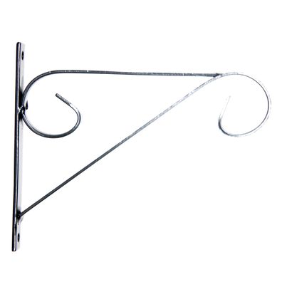 Haken Schnörkel Blumen Ampel 18,5cm Wand Halterung Deko Garten Laterne Eisen