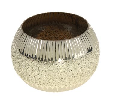 Dekoration Teelicht Windlicht gold champagner Home Glas glänzend Kerze