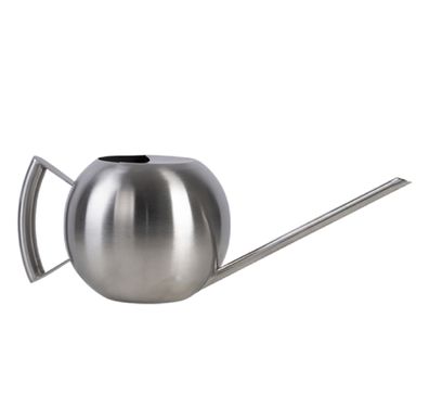 Esschert Design Gießkanne 1,3L rund Edelstahl Blumen Garten Pflanzen silbern