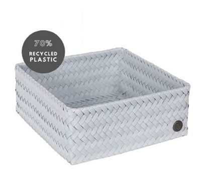 HANDED BY Box Schachtel Aufbewahrungs Korb FIT SQUARE Eis Grau Ice Bad Kiste Öko