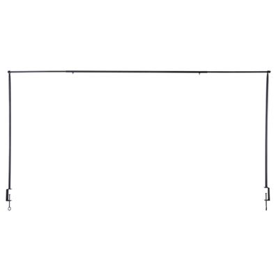 Tisch Deko Stange Klemme Gestell Deko Metall schwarz ausziehbar Tafel 116-210 cm