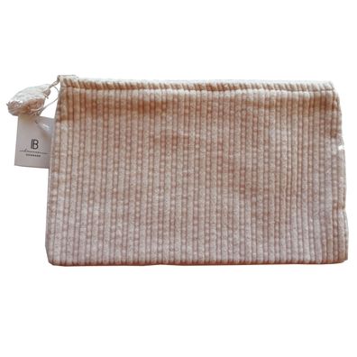 IB Laursen Kultur Beutel rosa Tasche Reise Wasch Kosmetik Samt Bad Urlaub Velour