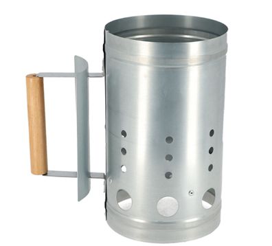Grill Anzünder Kohle Starter Eisen BBQ Briketts Anzündkamin Ofen Schnell Metall