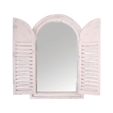 Wandspiegel Holzrahmen Klappläden Fenster Landhaus Antik Shabby chic