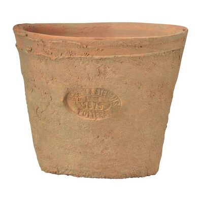 8 cm hoher Aged Terracotta Blumentopf Übertopf Umtopf rund Pflanzen
