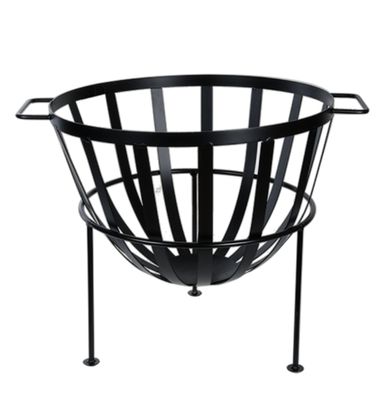 Feuer Halbkugel Schale Stelle Korb schwarz Metall rund Garten Griff Ofen Grill