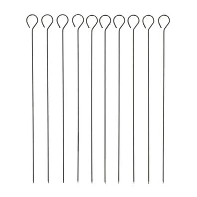 Grillspieße Set aus Metall 10 Stück Grillen BBQ Gemüse Fleisch Fisch