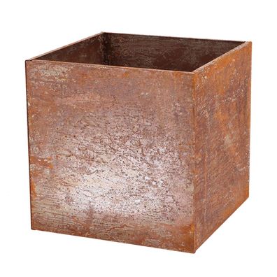 Moderner Pflanz Kübel Gefäß Hochbeet Edel Rost Rostig Corten Stahl eckig 40x40cm