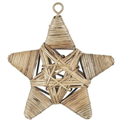 IB Laursen Stern medium Cane zum hängen Rattan geflochten Weihnachten Deko