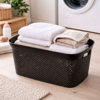 Kunststoff Wäschekorb Wäschesammler Wäschebox Wäschebehälter 35L / B58xL40XH30cm