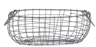 degawo Draht Korb -MITTEL- oval L=33,9 cm Griffe Dekoration Garten Deko Eisen