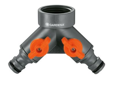 Gardena 2-Wege-Ventil G1 G3/4 Wasserhahn Adapter< h1>