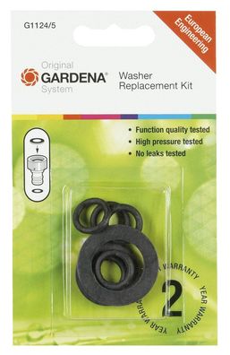 Gardena Dichtungssatz 1/2": 1 Flachdichtung, 3 O-Ringe Hahnstücke