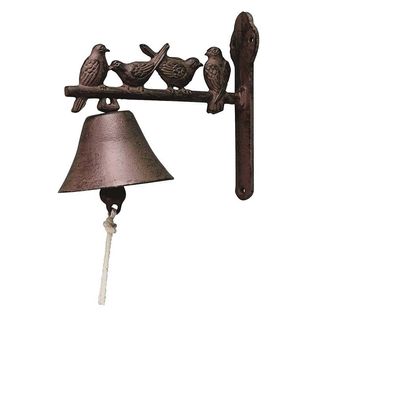 Esschert Design Türglocke Vogel Landhausstil Guss Vögel Gusseisen braun Deko