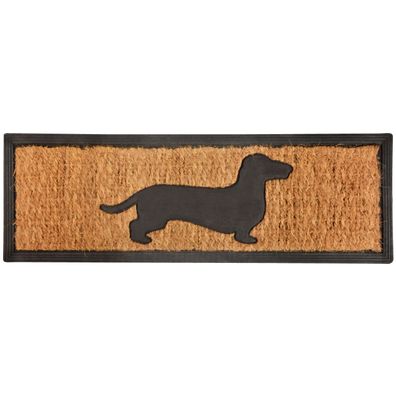 degawo Stufenmatte Fußmatte Türmatte rechteckig Gummi Kokos Hund DACKEL