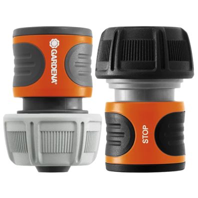 Gardena Schlauchverbinder Set: Wasserstop & Anschlussstück 13-15mm